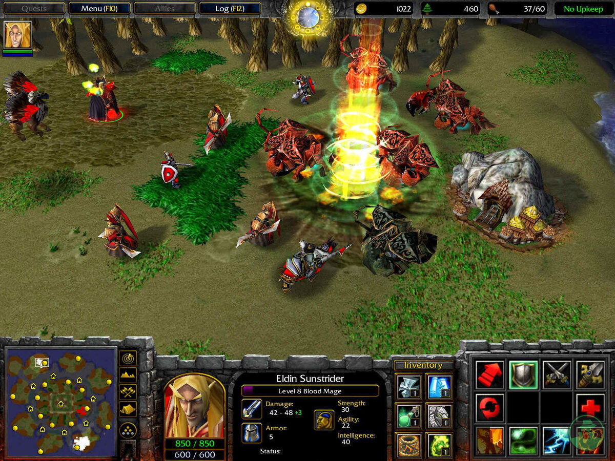 Такая вот яркая графика и изображение в игровом процессе игры Warcraft III: The Frozen Throne
