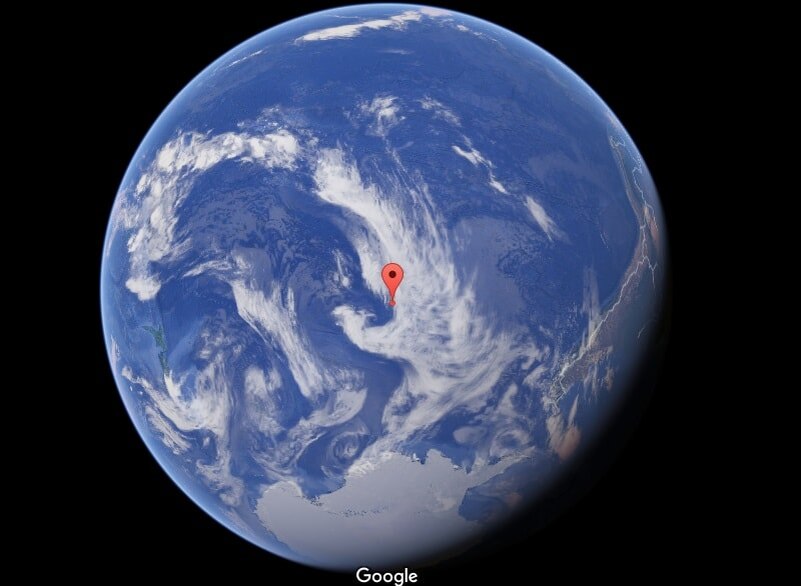 Точка Немо на Gooogle Earth