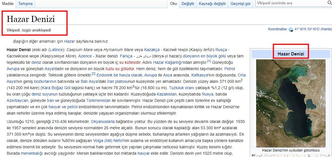 Хазарское море в Турции, скрин с Википедии