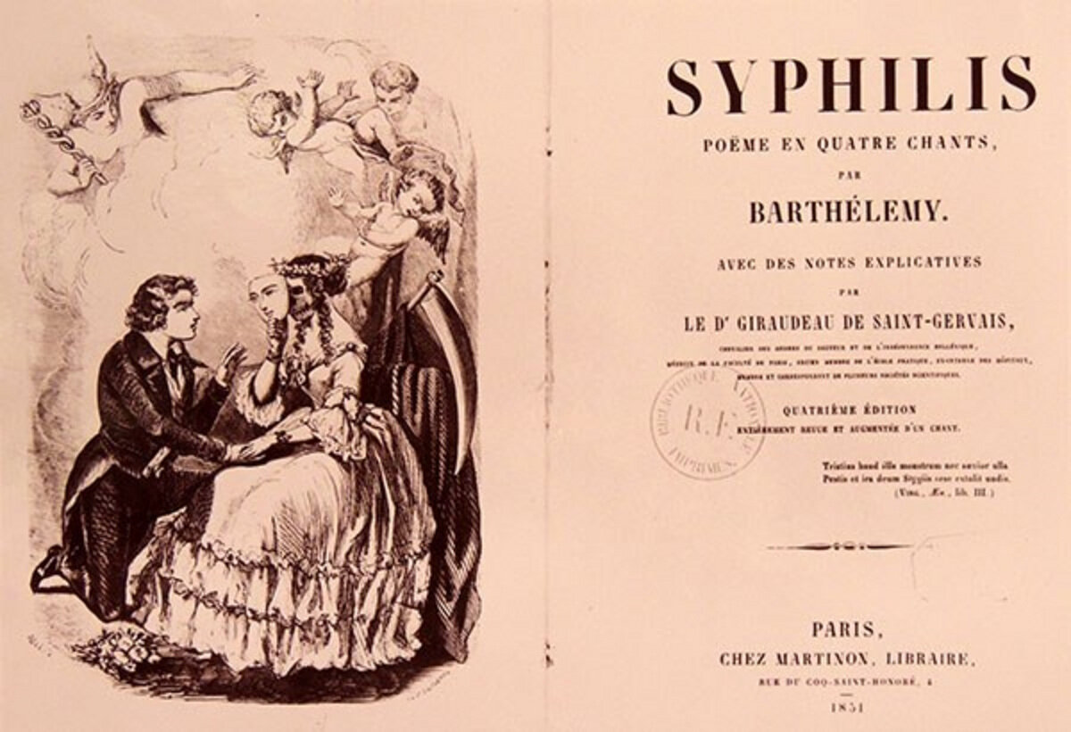 Сифилис: Поэма в четырех песнях (Syphilis: Poe'me en Quatre Chants) 1851 г.