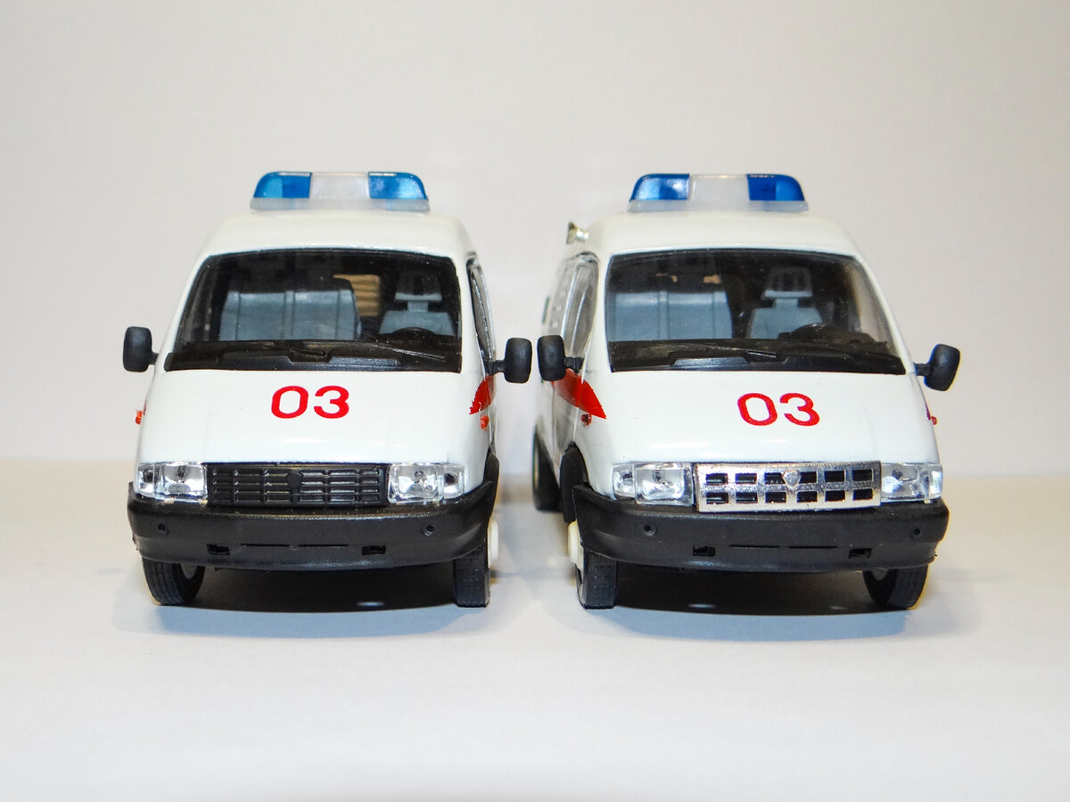 Модели ГАЗ-32214 "ГАЗель" скорая медицинская помощь Вид Спереди