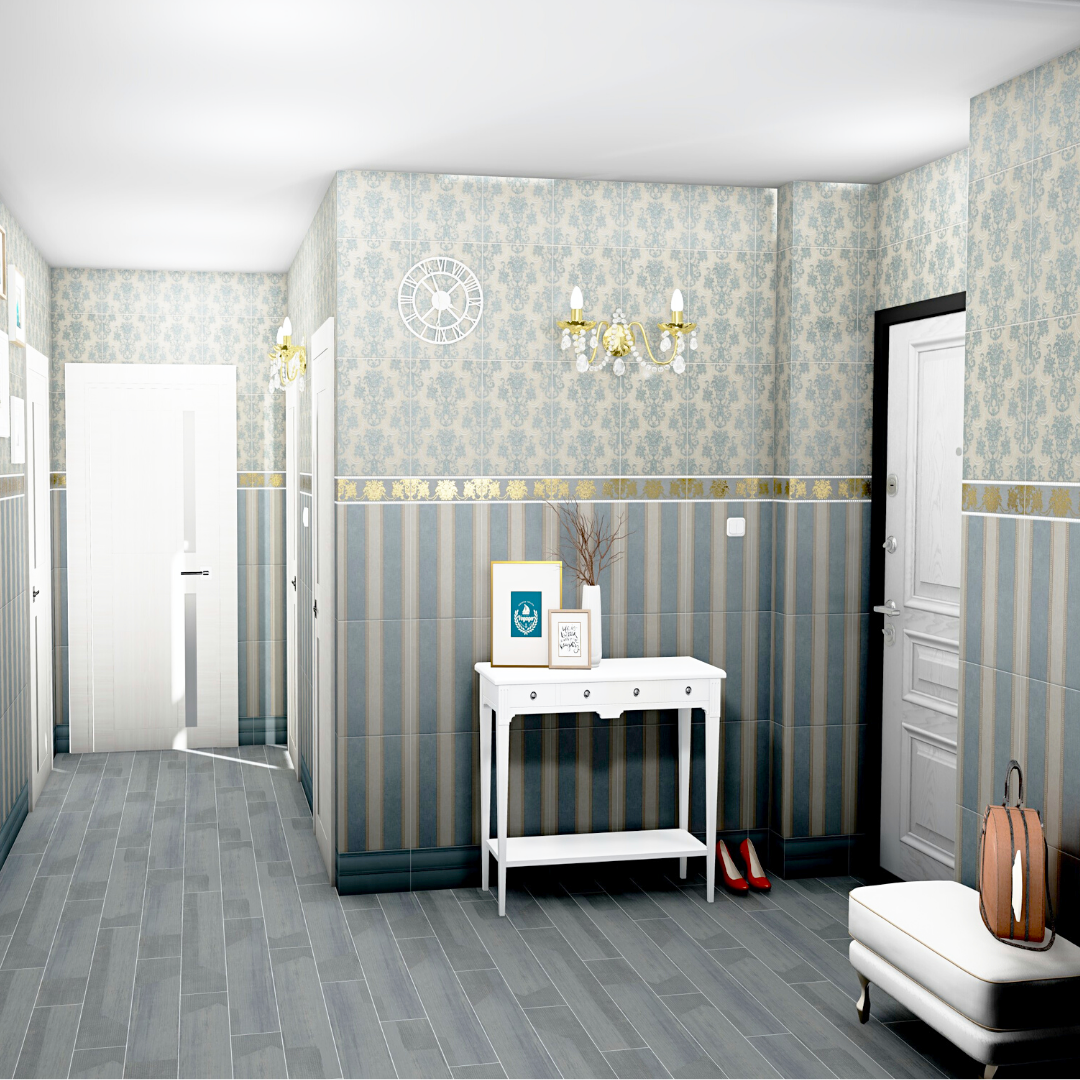 Оформление - материалы KERAMA MARAZZI. Стены - коллекция "Борромео"