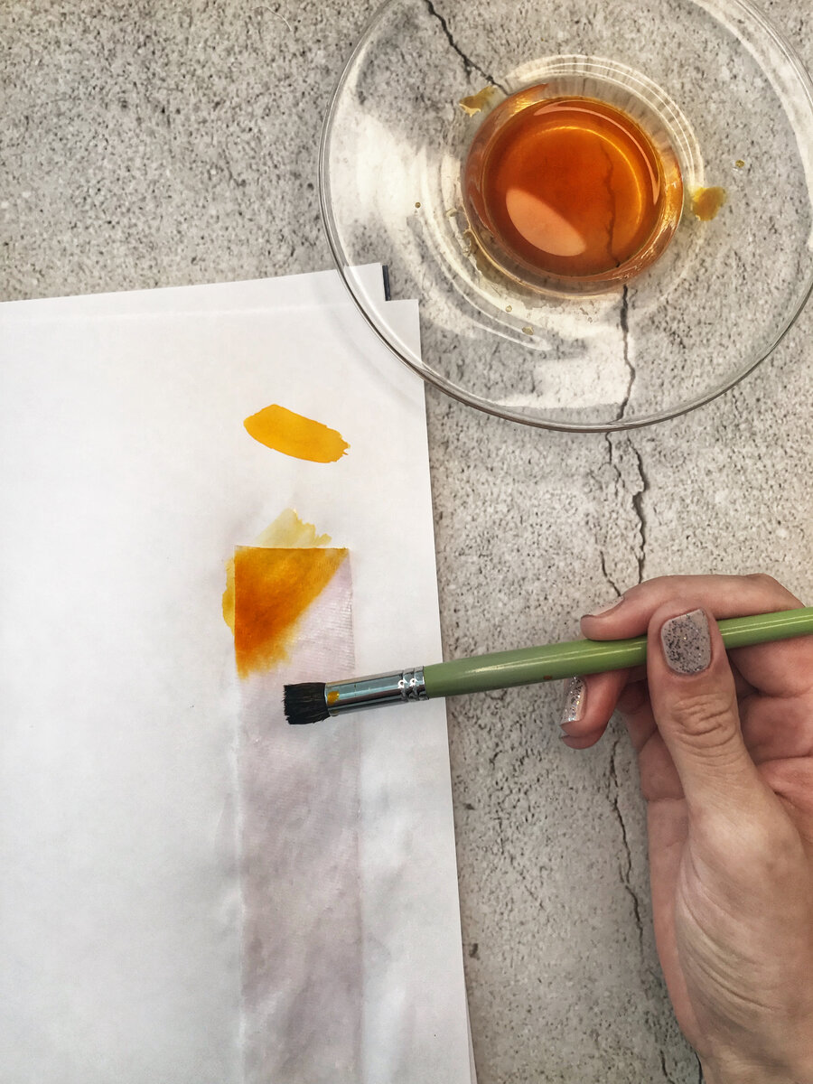 Красим по линии ворса 