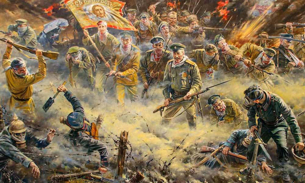 Осовец. Атака живых мертвецов. Фрагмент картины художника Василия Нестеренко.