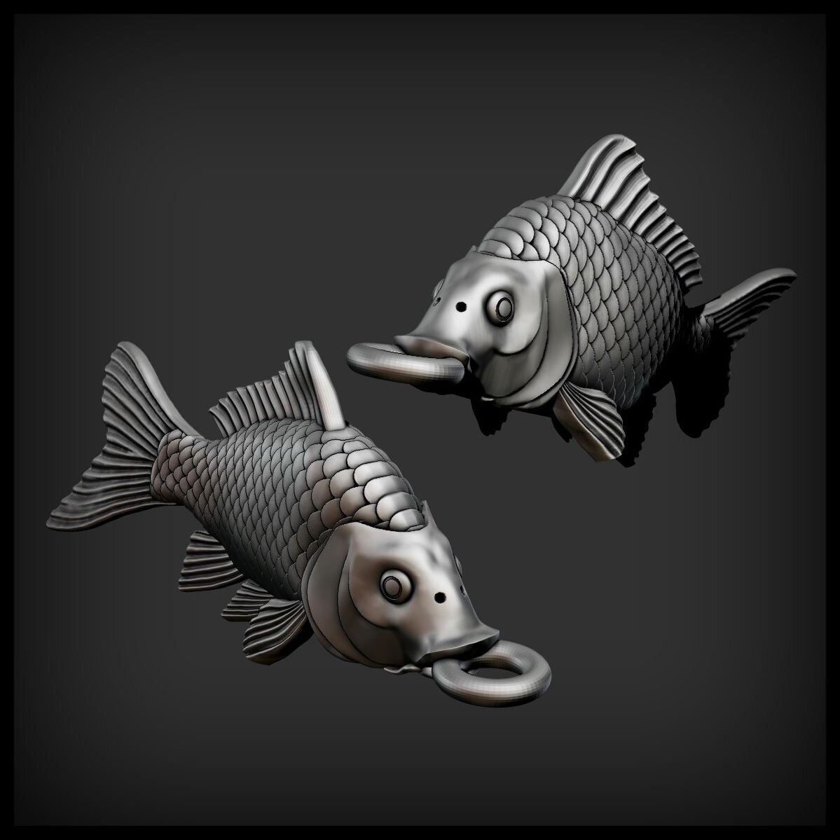 3d модель нового брелока для рыбака 