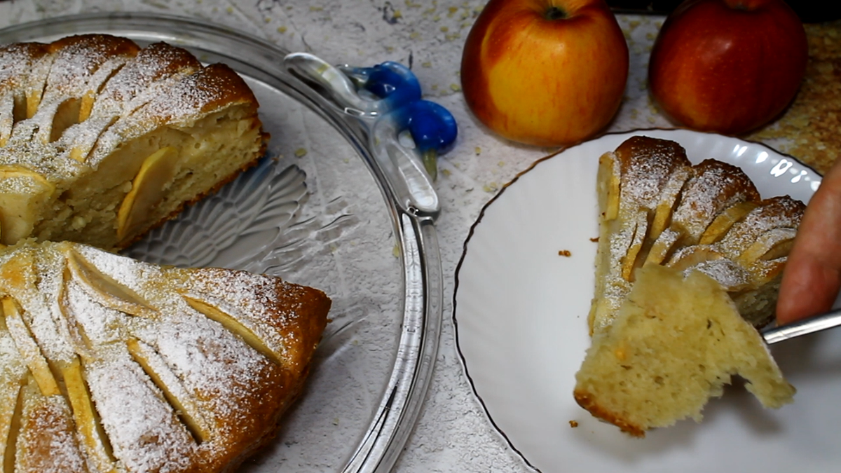 Творожная шарлотка с яблоками рецепт в духовке