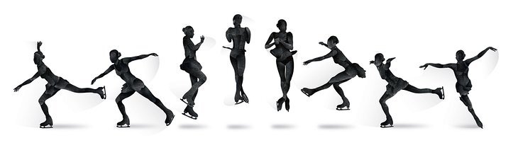 Движения фигуристки во время выполнения тулупа.