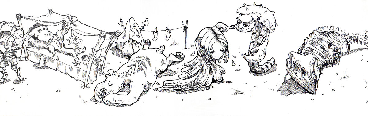 Мои инктоберы 2016-2018 года