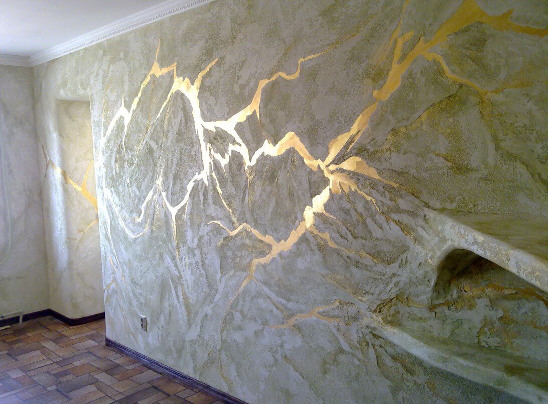 Декор стен краской (75 фото)