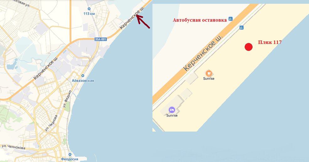 Поселок береговое карта. Феодосия золотой пляж на карте.