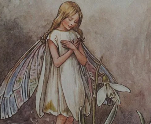 Cicely Mary Barker, "The snowdrop fairy" | https://www.tumblr.com/search/cicely+mary+barker