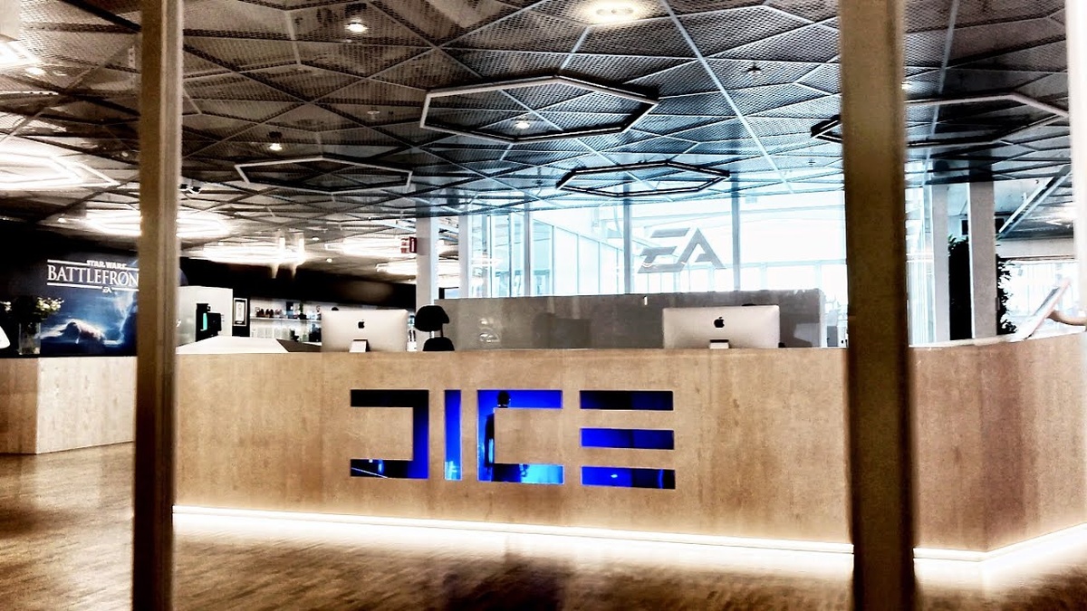 Логотип студии DICE в Стокгольме, Швеция