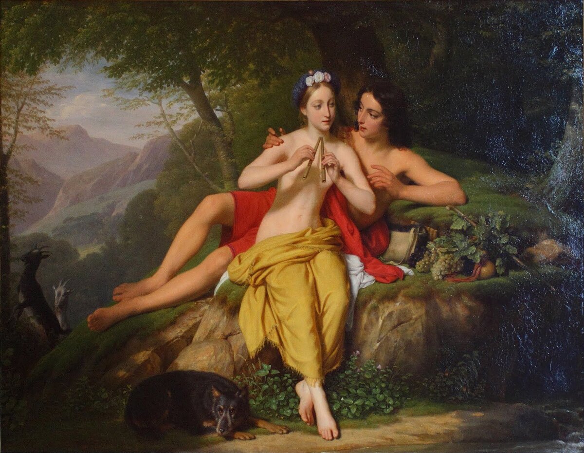 Дафнис и Хлоя» — Louise Marie-Jeanne Hersent-Mauduit (1784 – 1862) 