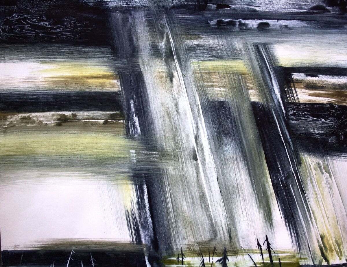 Елена Литвиненко Ливень. бумага, акварель. 2015 г