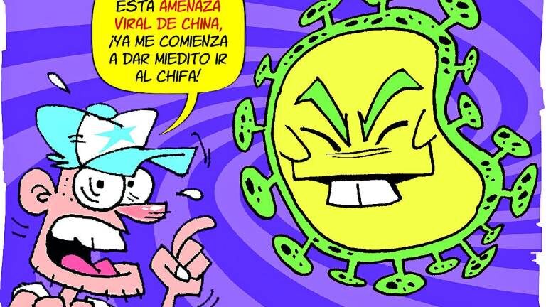 Caricatura: Grave amenaza oriental.