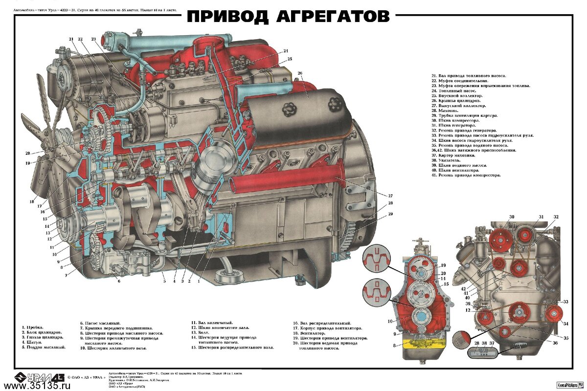 Каталог запчастей ЯМЗ-240, 240Б, 240Н, 240П