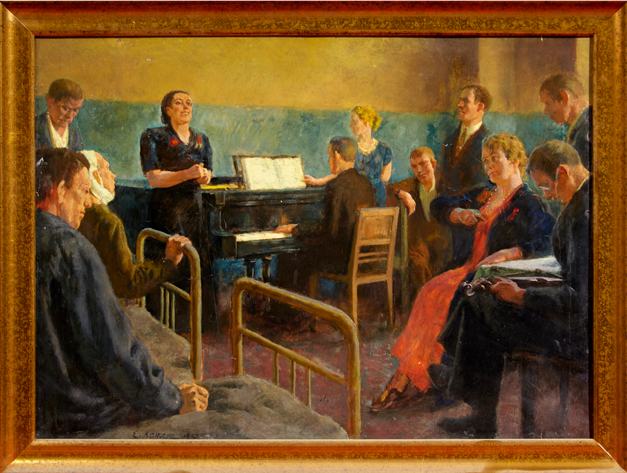 Е. Лансере. В госпитале на Моховой. 1942