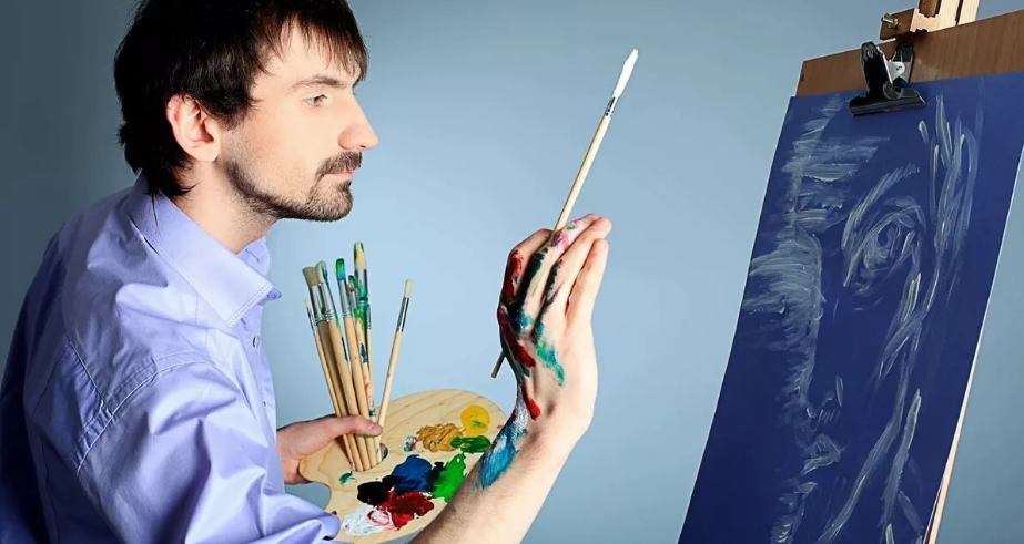 Художник в творческом процессе. Изображение с сайта Яндекс картинки