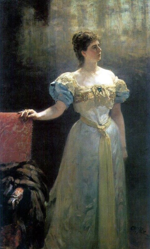 Портрет княгини М.К. Тенишевой 1896 год.
