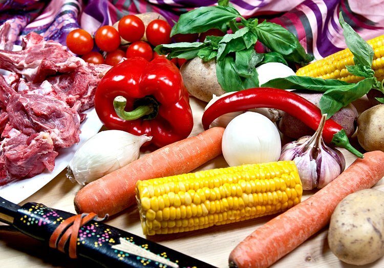 Набор продуктов для приготовления шурпы