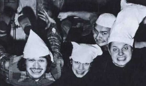 Виктор Цой, Антон Галин, Евгений Юфит, Андрей Панов. Фото: Евгений Юфит. 1979 год.