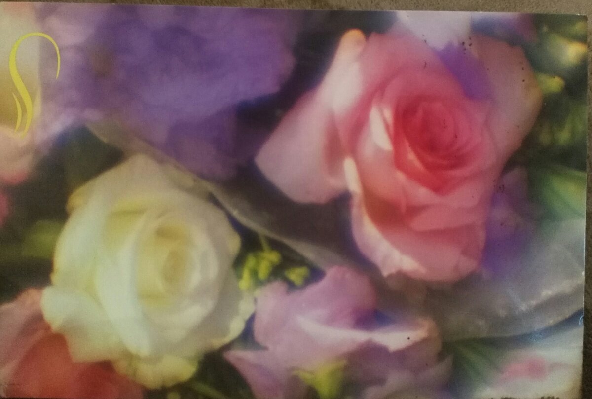 Открытка из поселения для меня. Просто с датой и подписью.