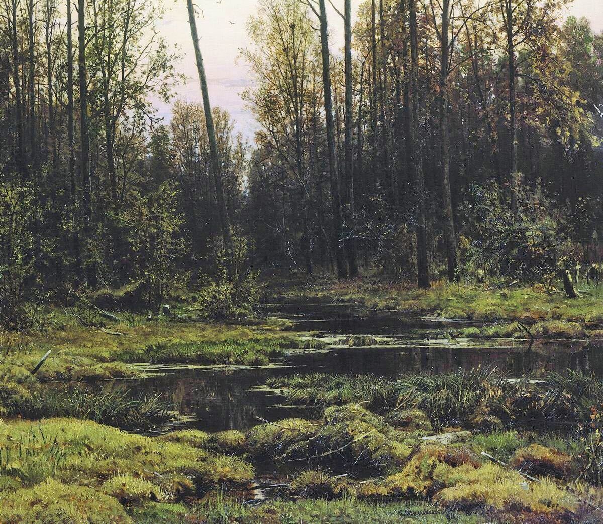 Иван Шишкин «Лес весной», фрагмент