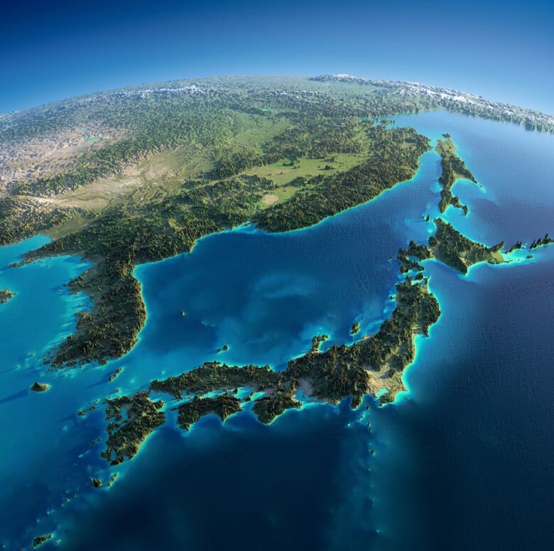 Японские острова - вид из космоса (фото: pixabay)