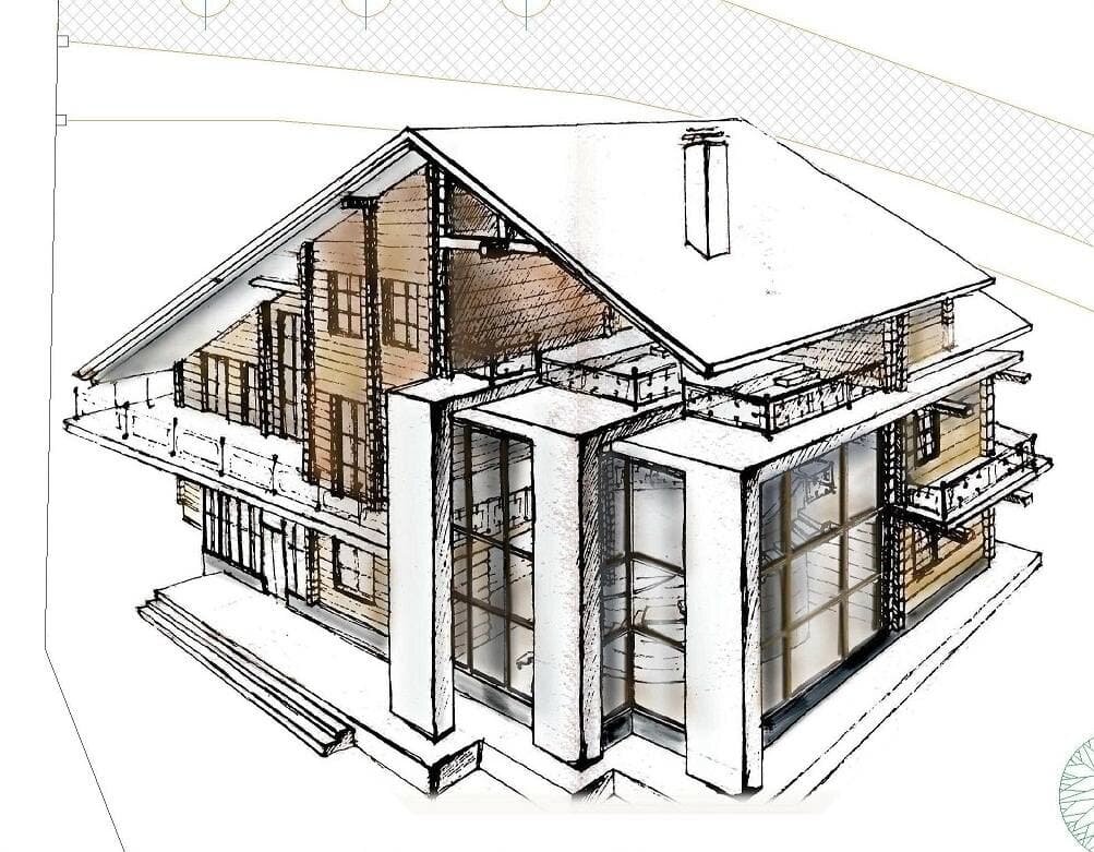 Эскизный проект коттеджа