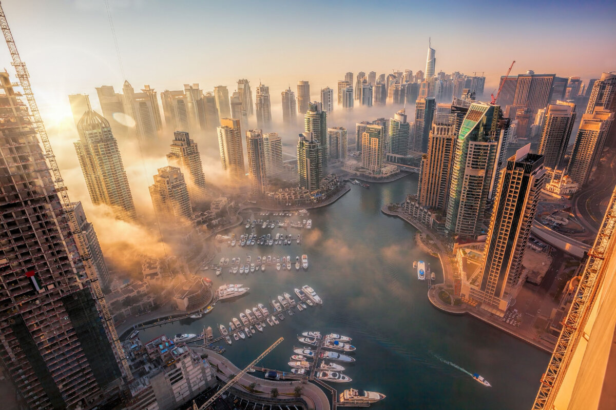 Dubai Marina закат