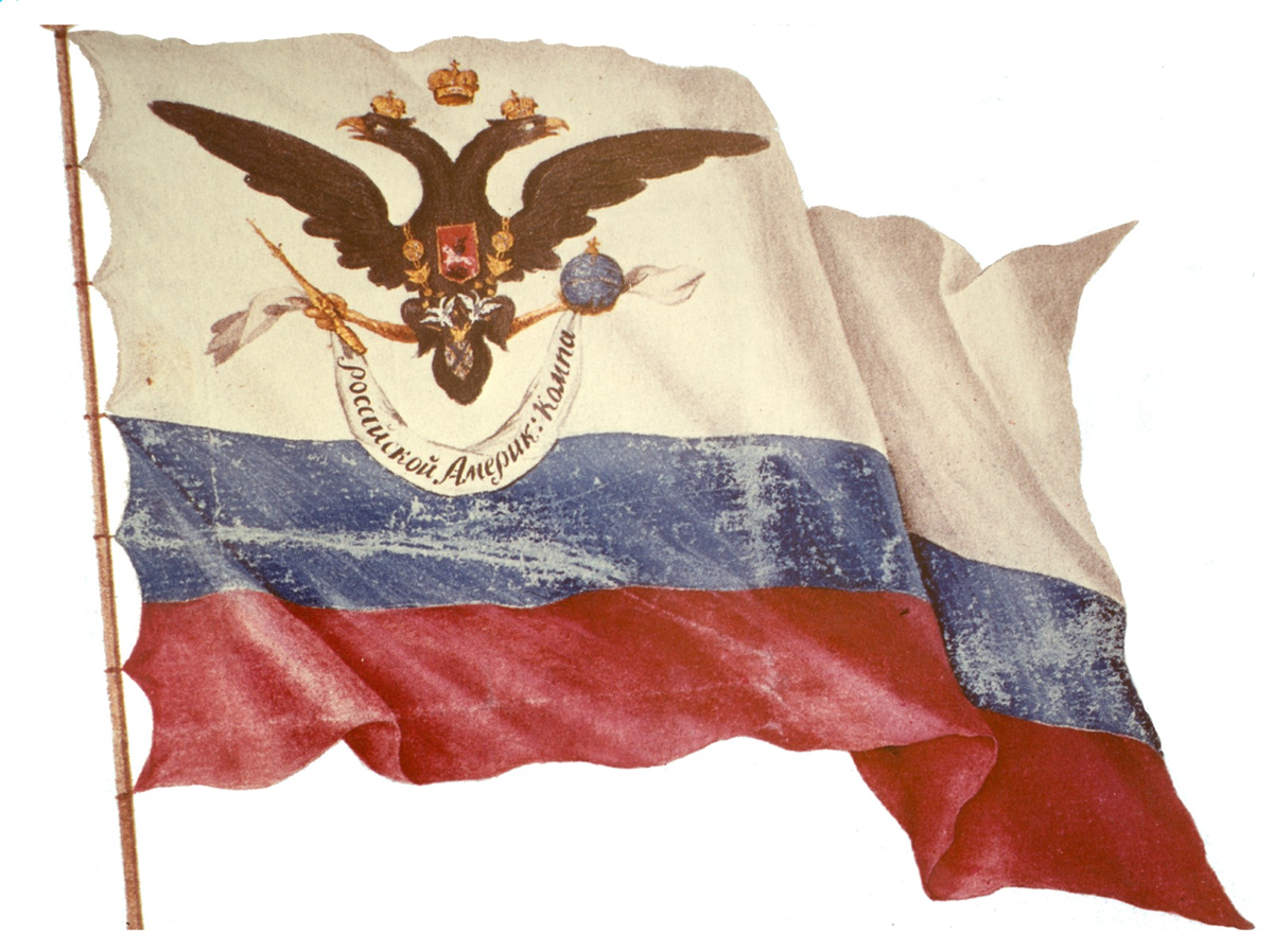 Российско американская история. Флаг российско-американской компании 1806 год. Российско-американская компания 1799. Флаг Аляски Российской империи. Аляска русская Америка российско американская компания.