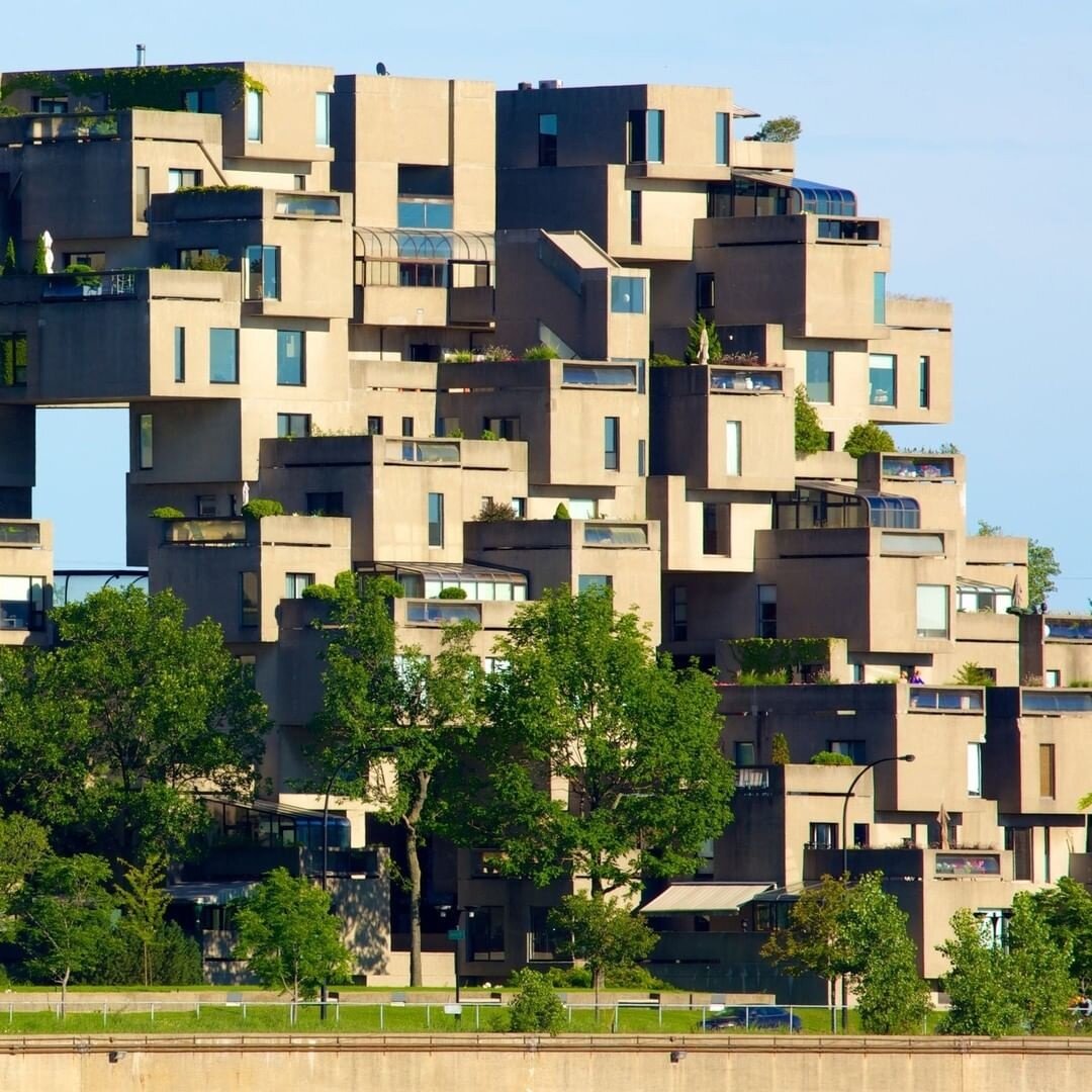 Несколько жилых. Хабитат 67 Монреаль. Хабитат 67 / Habitat 67. Многоквартирный дом Habitat 67. Монреаль, Канада.. Моше Сафди 1967 год Habitat 67. Монреаль, Канада