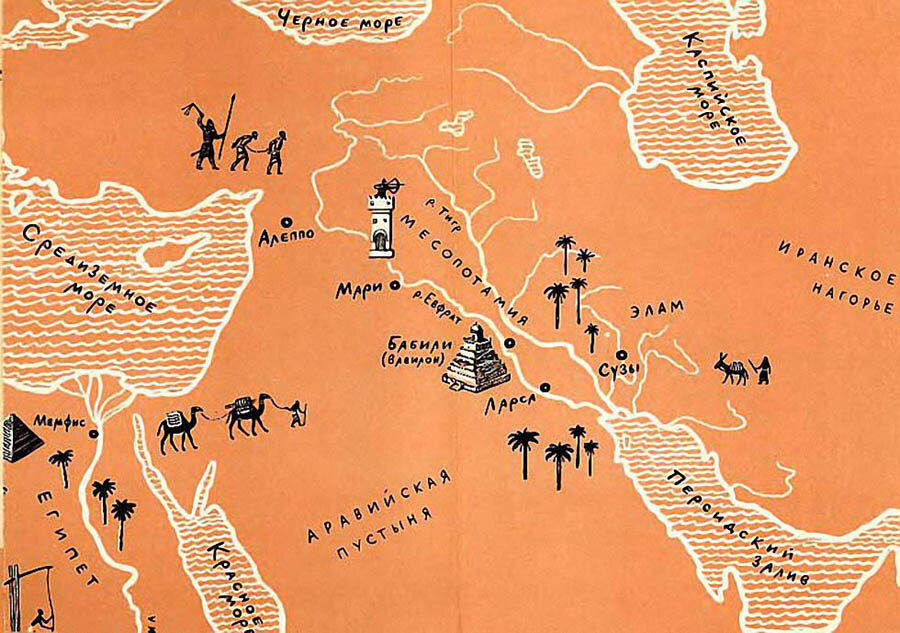 Карта древней месопотамии