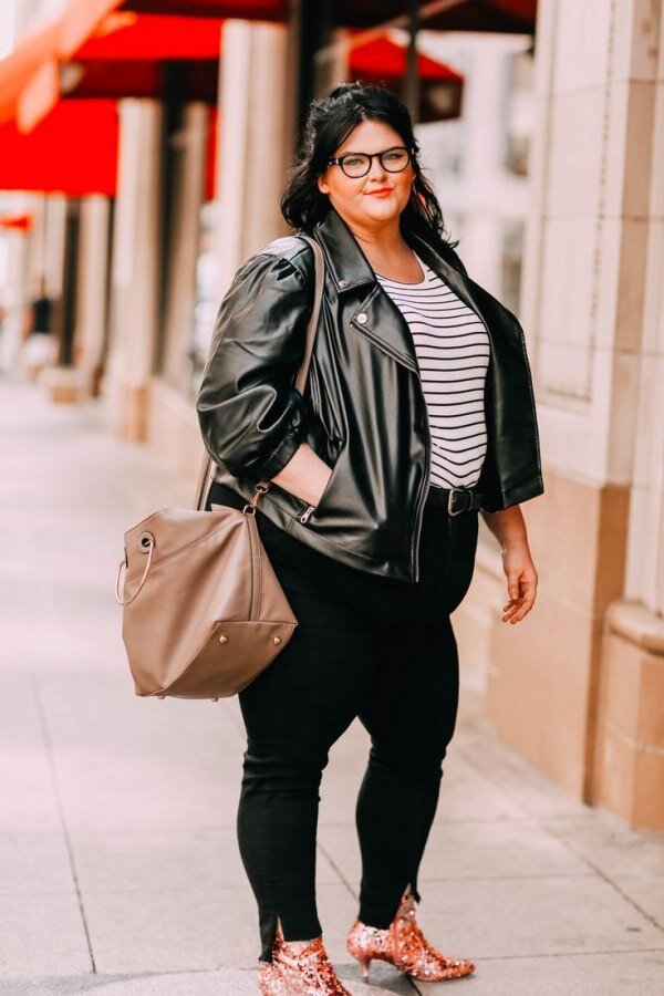 Брюки в обтяжку, ровно, как и чрезмерный оверсайз, не украсят полную фигуру. / pinterest.com