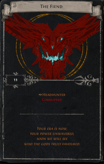 Divination poe. The Fiend POE. HEADHUNTER POE. POE Divination Cards. Corrupted HEADHUNTER.