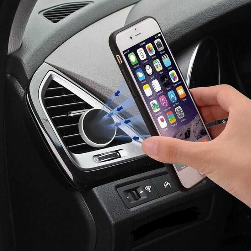 Функции этого держателя очень просты. Сам держатель крепится на удобное для вас место, а метальческая пластинка идущая в комплекте, к телефону. Держится крепко и в отличии от обычных держателей телефон не трясётся при езде. Можно использовать с любыми гаджетами.