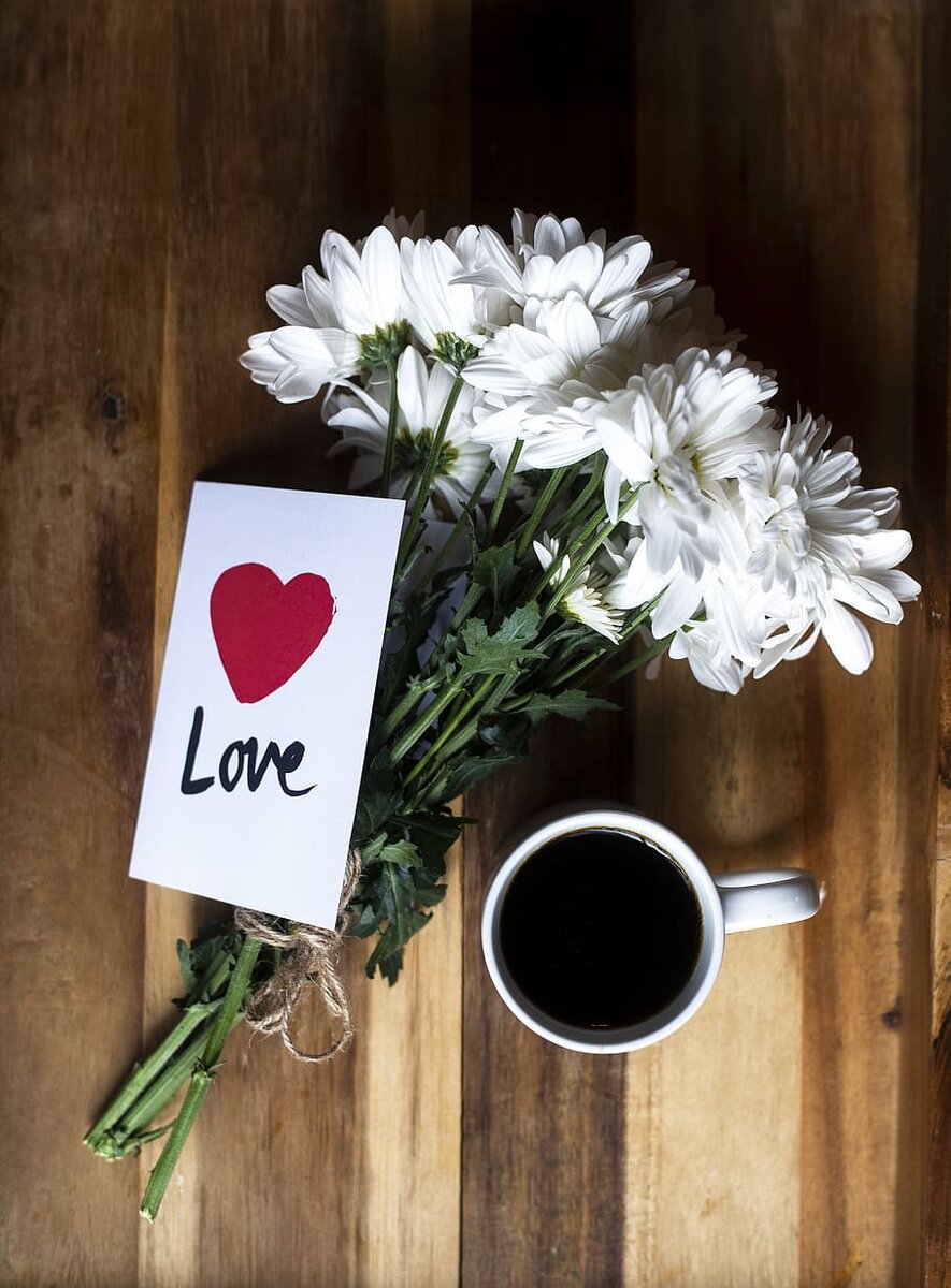 Кофе любовь цветы