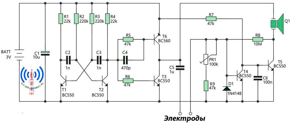 Измеритель влажности схема