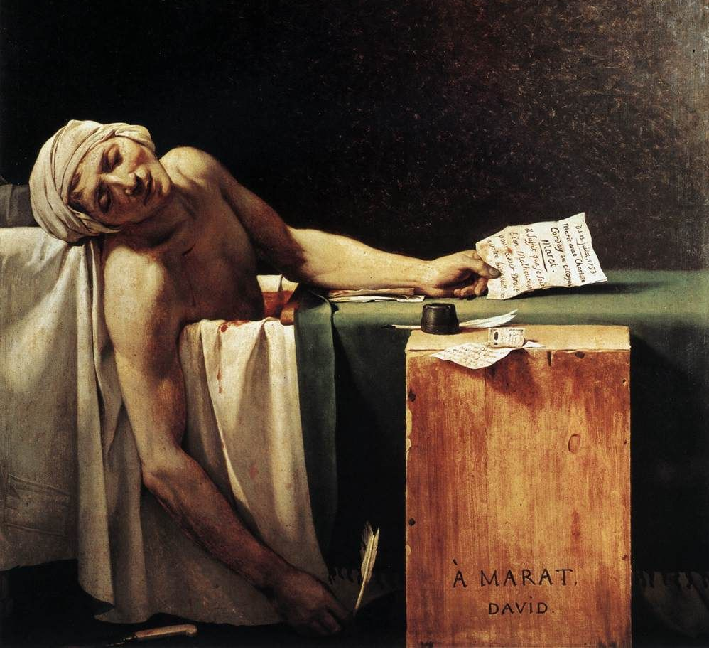 Смерть Марата. Худ. Ж.-Л. Давид, 1793 г.