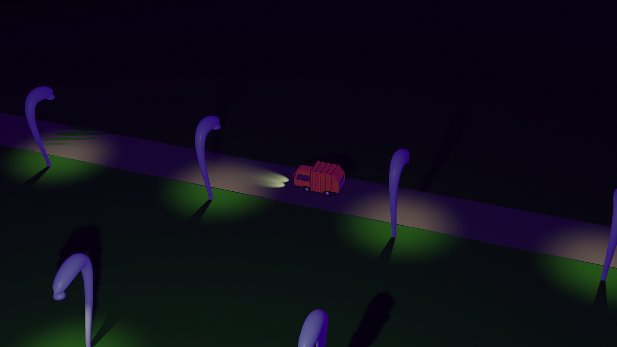 The road is transparent on the right of the picture.