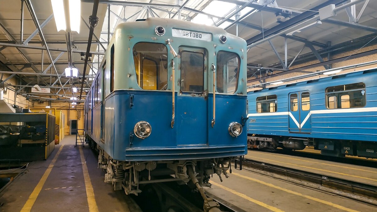 Вагон типа Г №713 в депо Автово (ТЧ-1).