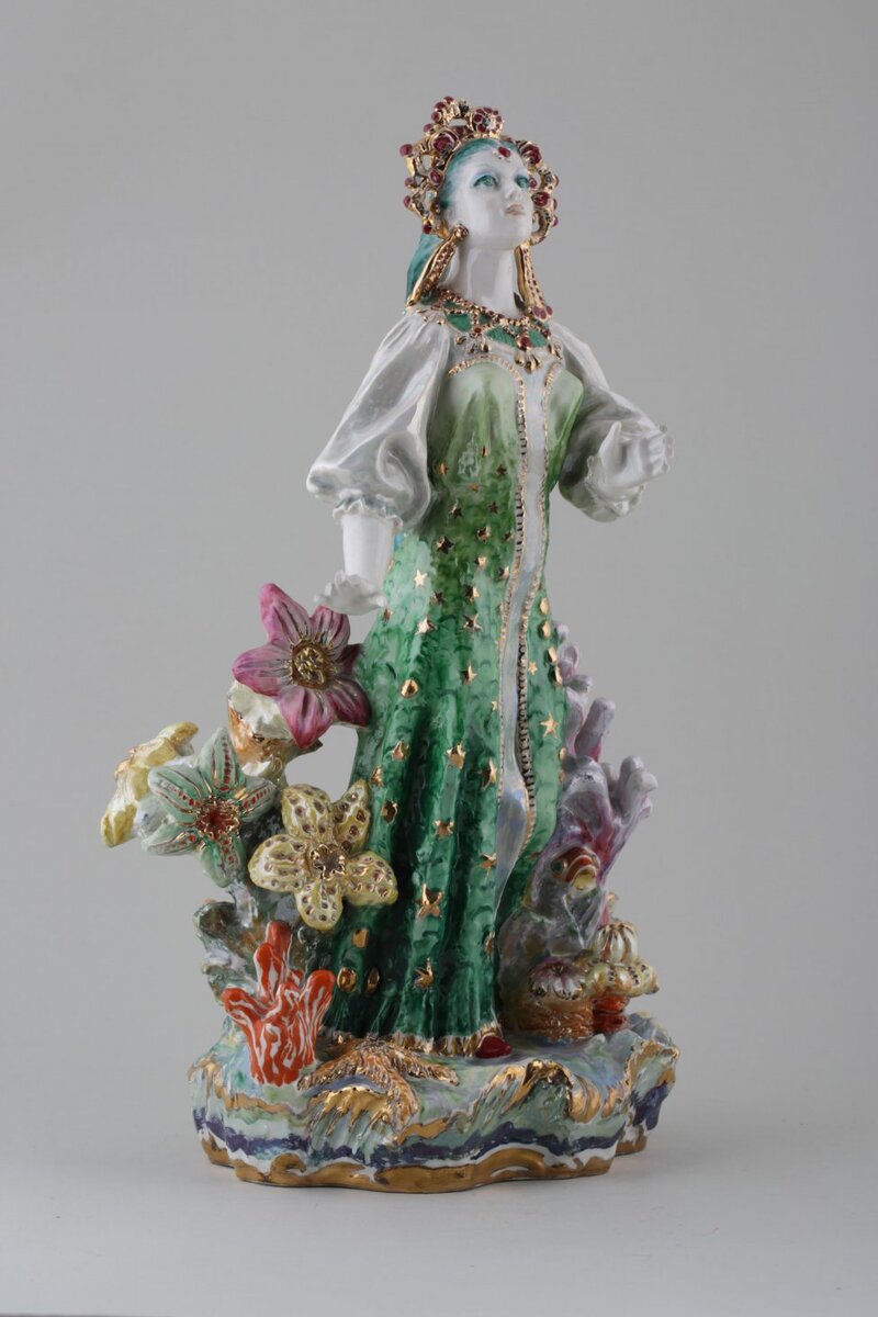 Нина Малышева. Скульптура «Морская царевна Волхова» из композиции «Садко». 1950-е. Дулёво. Пермская художественная галерея / К-1478. Источник: permartmuseum.ru