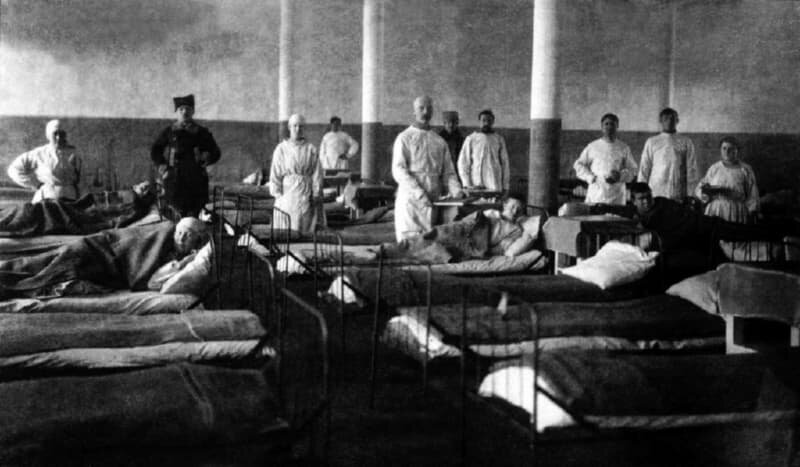 Иллюстрационное фото. Больничная палата госпиталя № 920 в 1921-1922 году. Источник: russiainphoto.ru