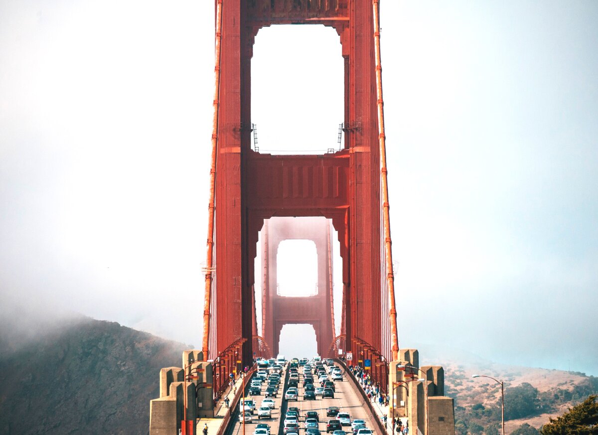 The Golden Gate Bridge в Сан-Франциско. 