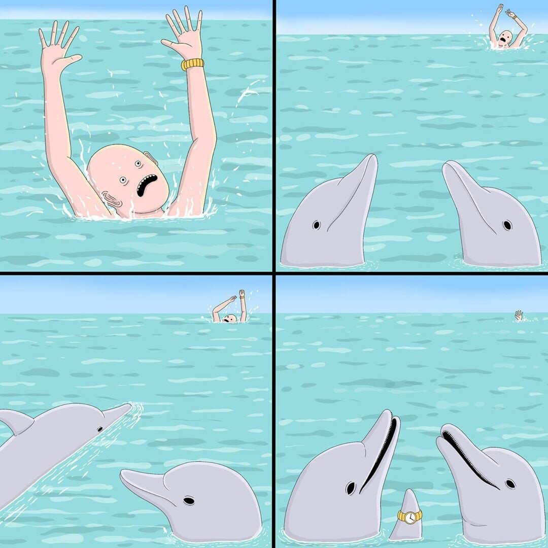 Комикс про дельфина
