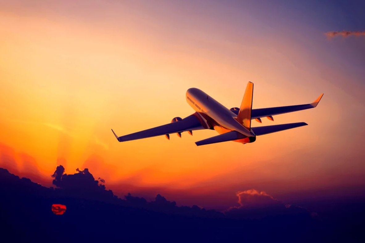 На фото: самолёт