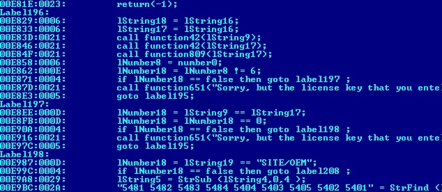 Декомпилированный код скрипта установки