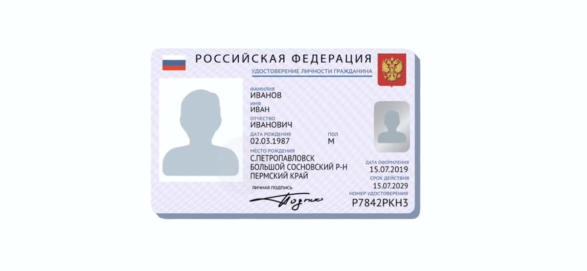 Как выглядит id карта в россии