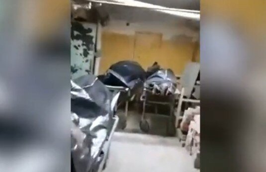 Переполненный морг Новокузнецкой ковидной больницы