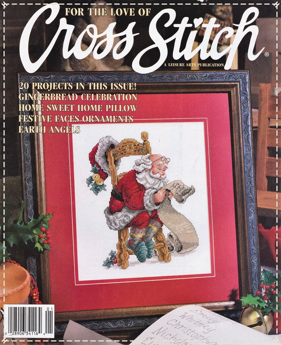 обложка журнала For the Love of Cross Stitch, январь 1998